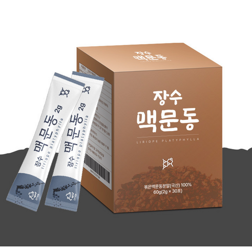 국산100 구수한 볶은 맥분동분말 효능 장수맥문동 2g X 30포