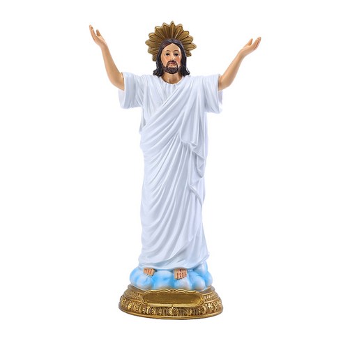 Handpainted 절묘한 예수 동상 신성한 심장 그림 가톨릭 기독교 예배당 홈 인테리어 공예 컬렉션 신성한 수지 조각, 다중
