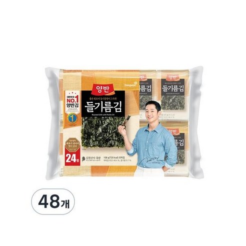 동원 양반 들기름 도시락김 4.5g 48개, 108g, 1개