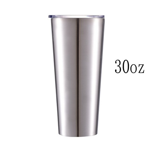 KORELAN 30oz 자동차 컵 일용품 보온 커피 컵 304 스테인리스강 냉동 맥주 컵, 30oz 테이퍼 컵, 원색 일반 포장