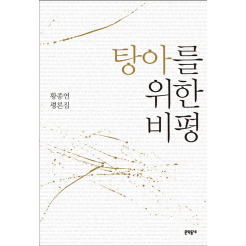 탕아를 위한 비평:황종연 평론집, 문학동네, 황종연