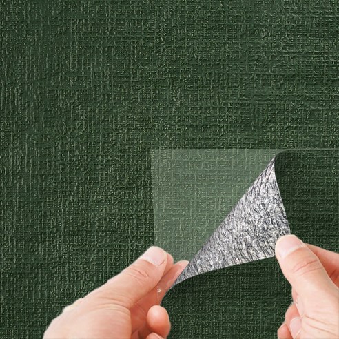 쿠셔니벽지 폭 50cm x 20m 격자무늬 스티커 접착식 붙이는 벽지 곰팡이방지 오염방지 단열폼, 딥그린