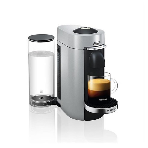 Nespresso 네스프레소 버츄오플러스 디럭스 커피 메이커 앤 에스프레소 머신, 바이 드롱기 -실버