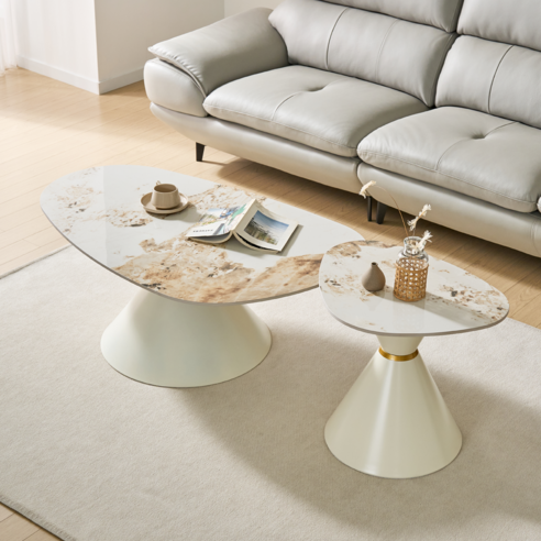세련된 거실을 위한 최고의 선택, 에포크 오브제 세라믹 소파 테이블 세트!