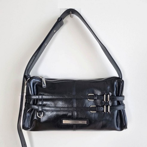 마뗑킴 더블벨티드 미니백 가방 STRAP MINI BAG IN BLACK MK2411BG011MBB 마틴킴