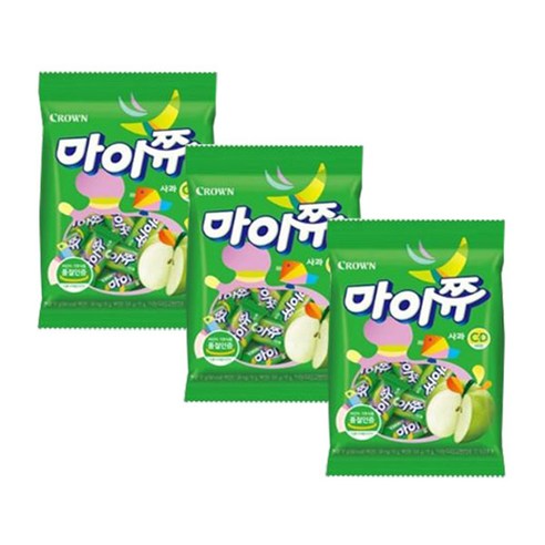 크라운 마이쮸 사과, 3개, 92g