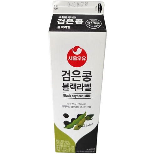서울우유 검은콩 블랙라벨 검은콩 두유, 1개, 900ml