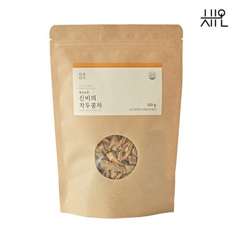 하루한티 무농약 국내산 HACCP인증 작두콩차, 깍지콩알혼합, 100g, 1개, 1개입