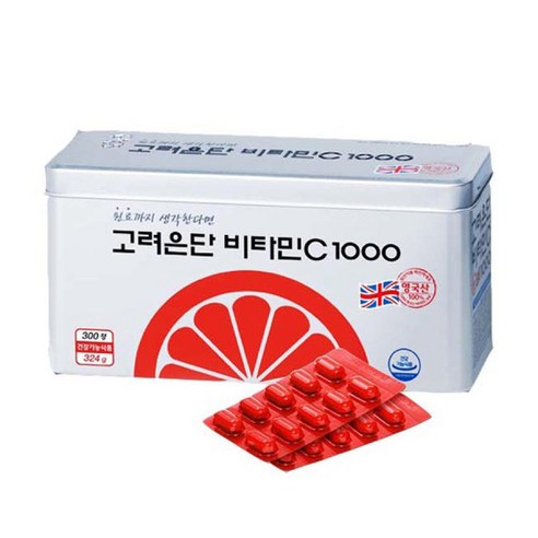 고려은단비타민C1000mg 300정 쇼핑백증정 비타민씨, 4개