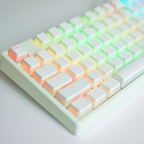 달콤한 푸딩처럼 빛나는 키보드, 푸딩 반투명 키캡으로 완성하세요!