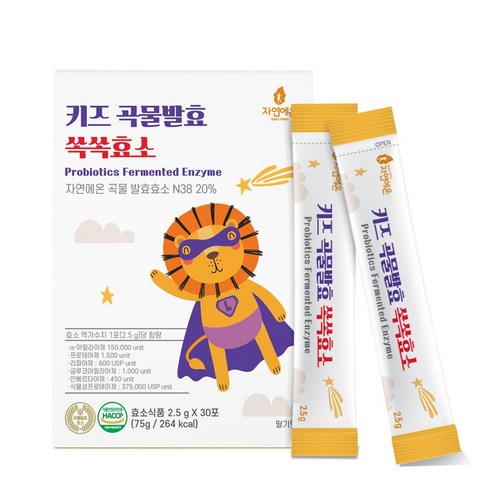 자연에온 키즈 곡물발효 쏙쏙효소 2.5g 30포, 75g, 10개