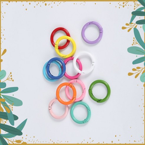 칼라 오링 O링 개고리 열쇠고리 오픈 링 25-32mm 1개, 25블랙