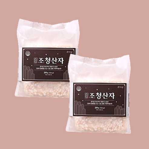 온미당 기름0% 찹쌀 조청 산자 수제 담양 한과 과줄 과즐 제수용, 200g, 2개