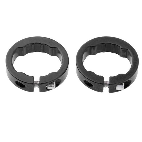 2x 합금 핸들 바 그립 잠금 장치 엔드 패스너 링 엔드 플러그, 블랙 8mm, 설명