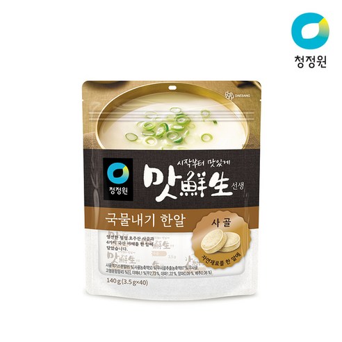 [KT알파쇼핑] 청정원 맛선생 사골 국물 내기 한알 140g (3.5g x 40입), 1개 
가루/조미료/오일