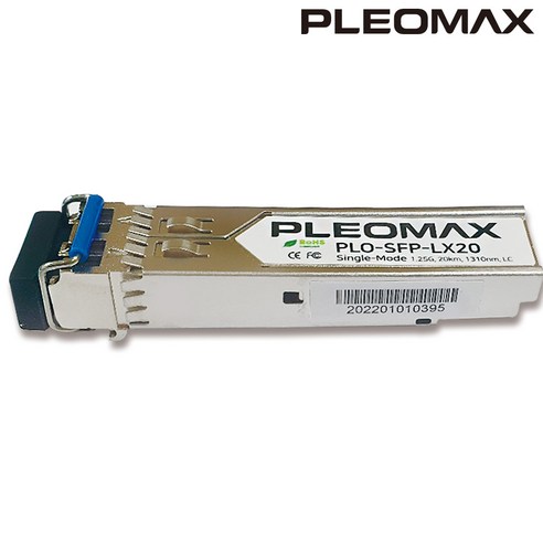 플레오맥스 PLO-SFP-LX20 광모듈 지빅 싱글모드 1.25G 20km LC, 1개