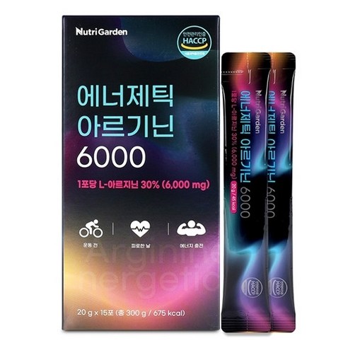 뉴트리가든 에너제틱 아르기닌(20g x 15포), 300g, 1개