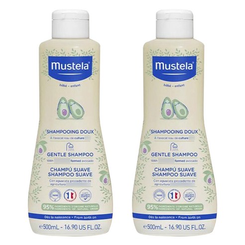 무스텔라 젠틀 샴푸, 500ml, 2개