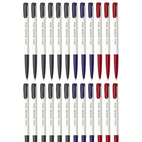 동아 스피디볼 유성펜 0.7mm, 3색 혼합, 24개