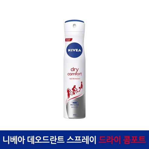 니베아 드라이 콤포트 데오드란트, 200ml, 1개