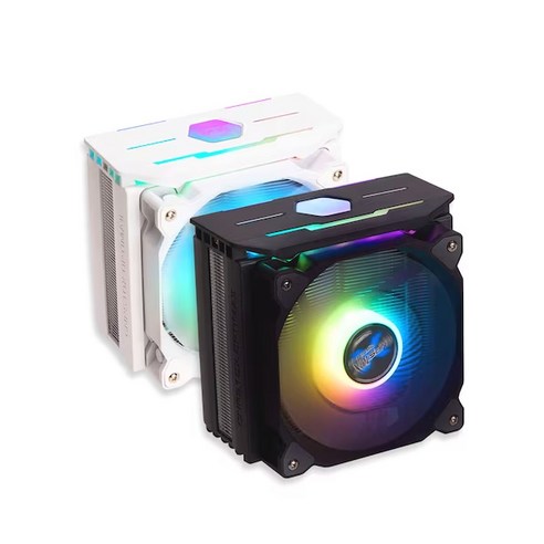 RGB 라이팅 기능의 효율적인 방열 설계와 저소음 작동이 특징인 다양한 소켓 호환 CPU 쿨러입니다. - 1