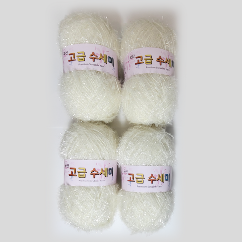 울클럽 별꽃수세미 만들기 DIY 고급수세미실 80g 4볼세트 (총 320g), 156백아이보리, 1개