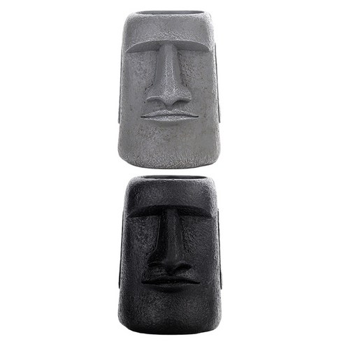 2pc 고대 부활절 섬 동상 테이블 장식품에 대 한 장식, 수지, H