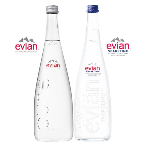 에비앙 로스카 750 6병+에비앙 스파클링 750 6병 (1박스), 12개, 750ml