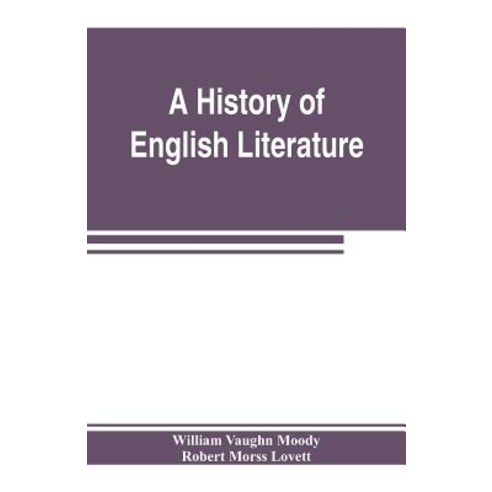 A history of English literature Paperback, Alpha Edition, 9789353803957