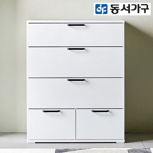 동서가구 라임 속 깊은 광폭 800 4단 서랍장 DF642271, 화이트