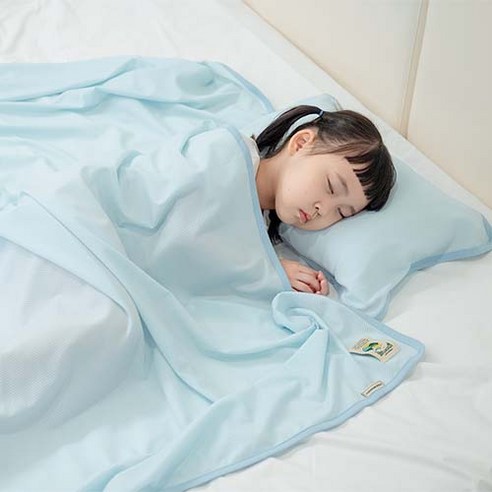 프랜대디 모기퇴치 여름 냉감 이불 블랭킷 담요, 스카이블루