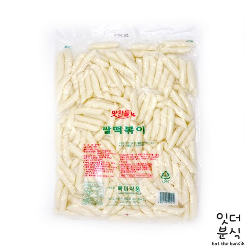 맛찬들 백미 쌀떡볶이 소 1.5kg 당일제조 말랑이떡 쌀떡 떡볶이떡 분식재료, 1개