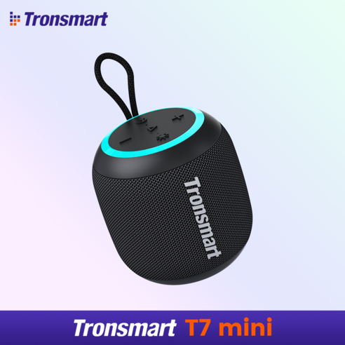 Tronsmart T7 Mini 미니 휴대용 블루투스 스피커 IPX7방수 LED, Black, T7 Mini Speaker