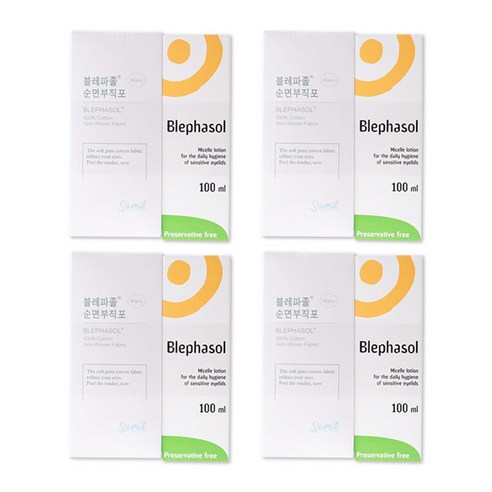삼일제약 블레파졸 100ml+순면부직포80매, 무향, 4세트