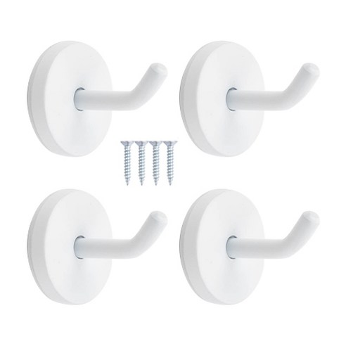 국내산 벽옷걸이 스텐 후크 돌출걸이 4개입+설치피스, A-02 화이트 소 50mm(4개입), 1개