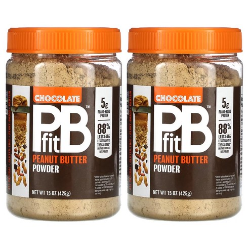 2개 세트 피비핏 피넛버터 파우더 초코렛 425g 가루 pbfit 코스트코 사과 땅콩버터, 425g, 2개