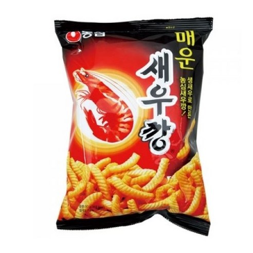 농심 매운새우깡, 90g, 5개