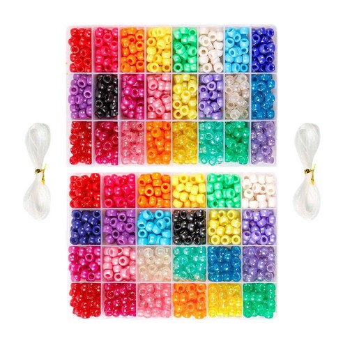 1900pcs 다채로운 조랑말 씨앗 비즈 펜던트 매력 반지 ​​액세서리 키트 diy 팔찌 보석 만들기 구슬 공예 액세서리