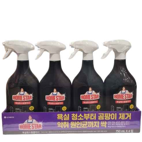 코스트코 홈스타 욕실청소용 클리너 750ML X 4PK /청소용품, 4개