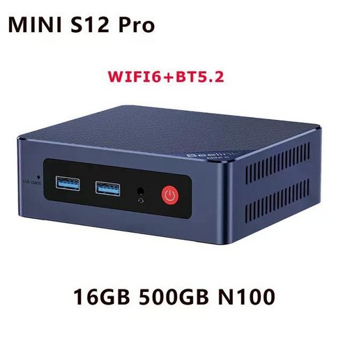 Beelink 미니 S 데스크탑 게임용 컴퓨터 PC 인텔 셀러론 N5095 S12 Pro N95 N100 DDR4 Windows 11, MINI S - 16GB 512GB N5095