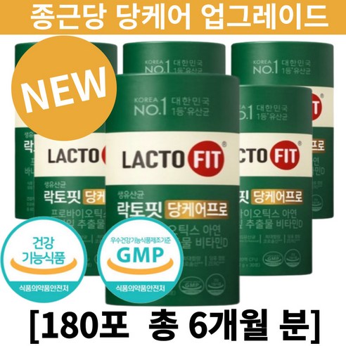 종근당건강 락토핏 당케어 60p, 50g, 6개