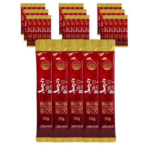 홍골드 6년근 고려홍삼정 진액 홍삼스틱 10g x 50포 벌크포장, 50개