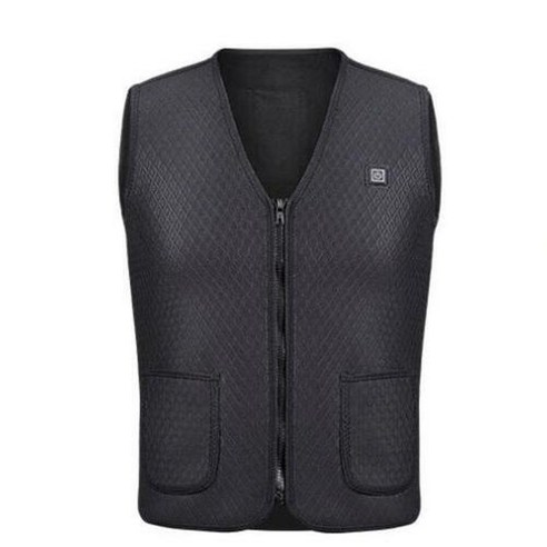 USB 충전식 3단 온도조절 방한 기능성 발열 조끼 + 보조배터리, 낚시 캠핑 스포츠용열선 열조끼 등산골프 겨울나의기능성 발열조끼 열선조끼