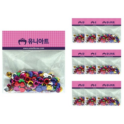 유니아트 1000 스팡클 비즈, 육각, 10개입