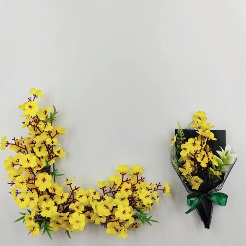 가더GADE 납골당리스 코너형과 미니꽃다발 세트 봉안당꾸미기 조화꽃장식 부착식 틀장식, 5AE) No.5) YL