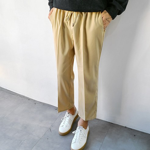 제타21 남성용 솔리드 심플 9부 밴딩팬츠 [1050]