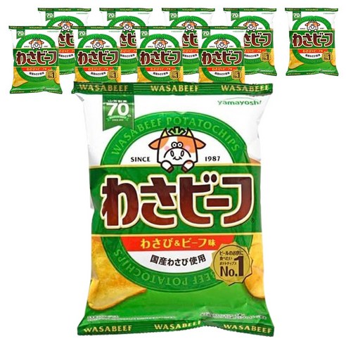 야마요시 와사비프 와사비&비프맛, 10개, 50g