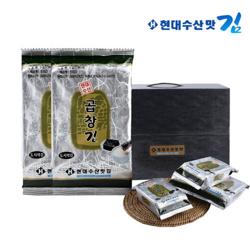 현대수산맛김 보령대천김 곱창 도시락김 30봉, 30개