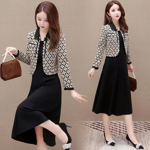 우아함과 편안함을 동시에: 중년 여성을 위한 완벽한 봄 가을 투피스