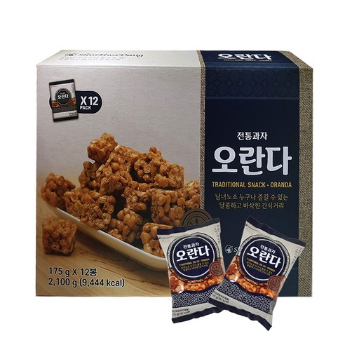 추억의 전통 옛날과자 오란다 175g X 12봉, 12개